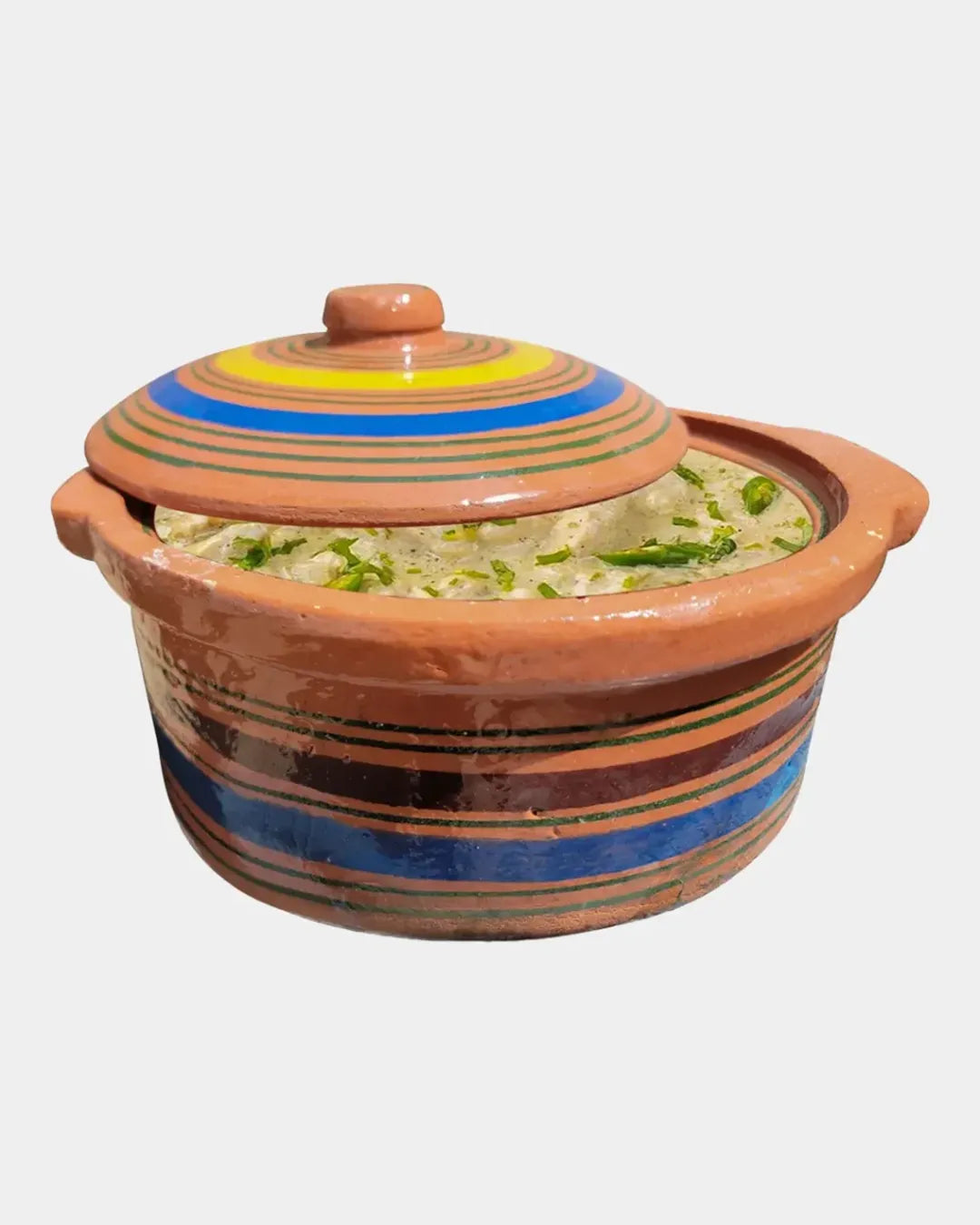 Flat Handi with Clay Lid (1-1.5kg Cooking Capacity)