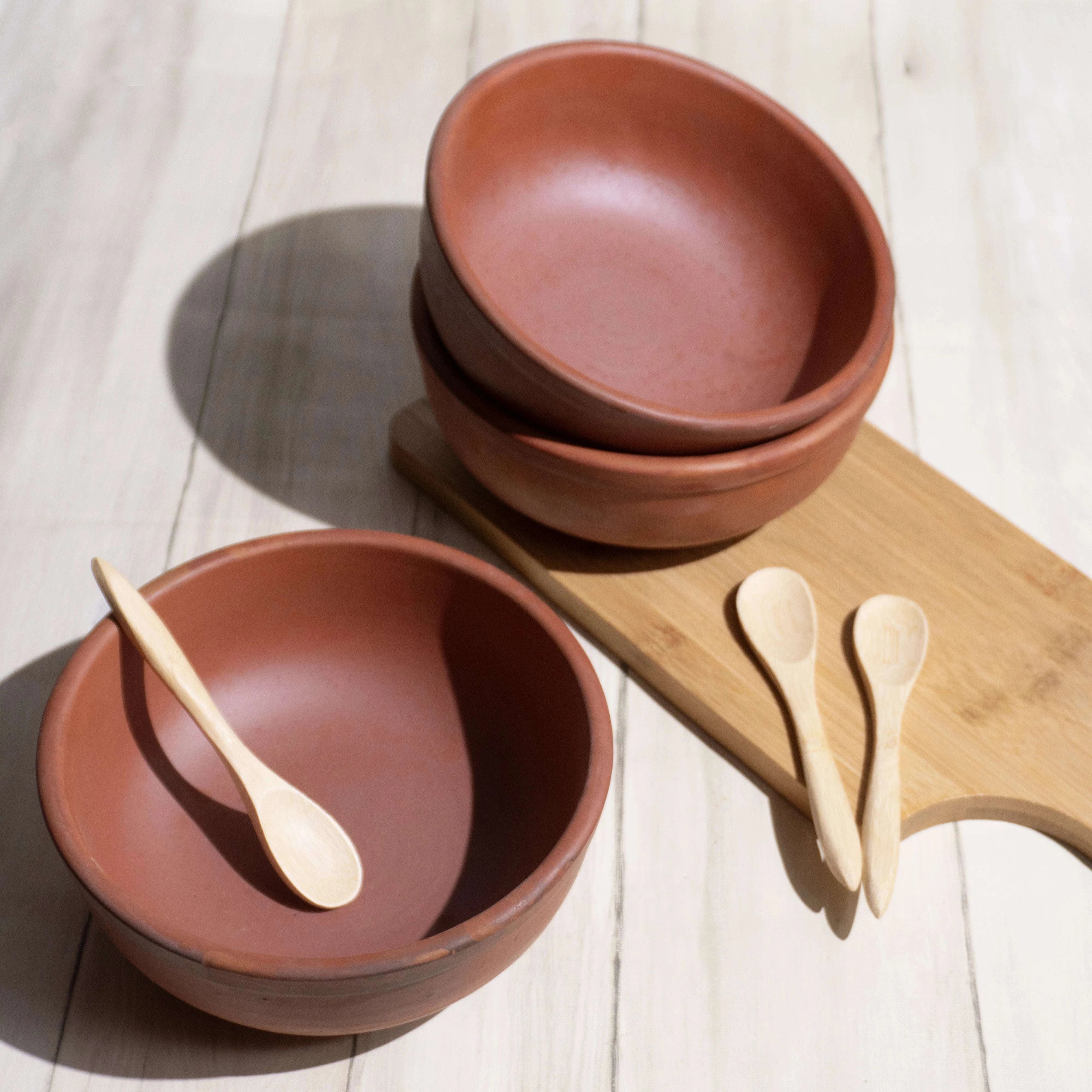 Clay Serving Bowls Set of 3