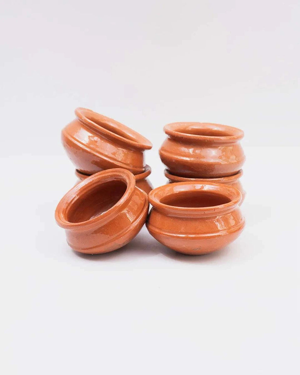 Clay Mini Handi 6 Pieces Traditional Earthen Pots – Apni Mitti