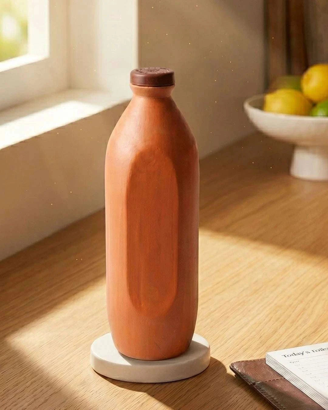 Terracotta Clay Water Bottle 500ml