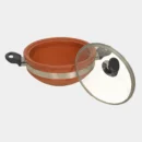 Glazed clay karahi open cap