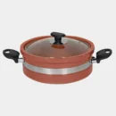 Flat glazed clay karahi sides