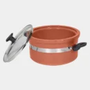 Non-glazed clay handi open cap