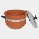 Glazed clay handi open cap