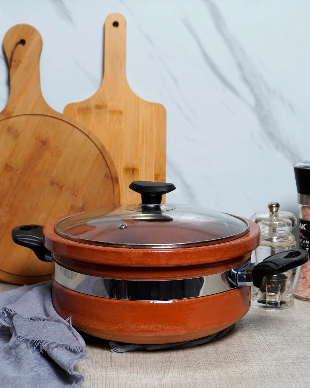 Clay Karahi Flat Glazed