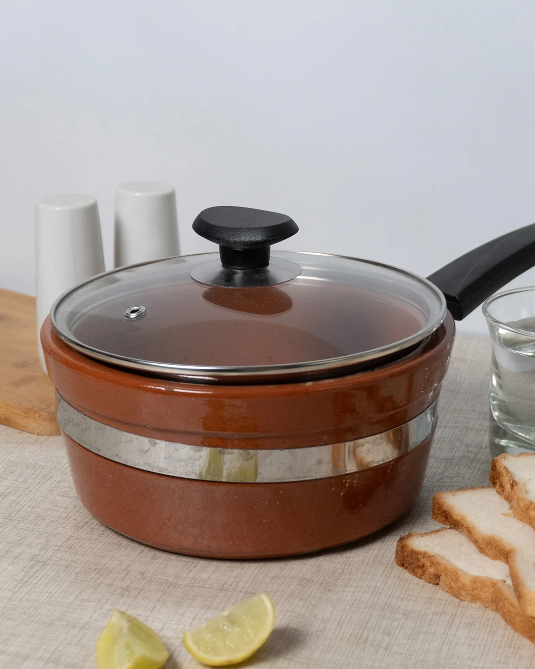 Clay Saucepan Glazed