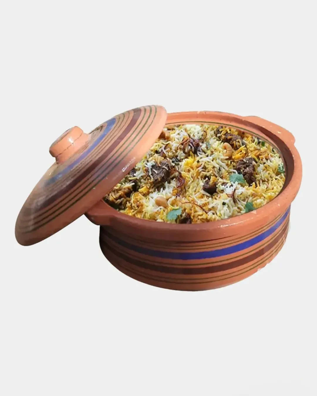 Flat Handi with Clay Lid (2.5-3kg Cooking Capacity)