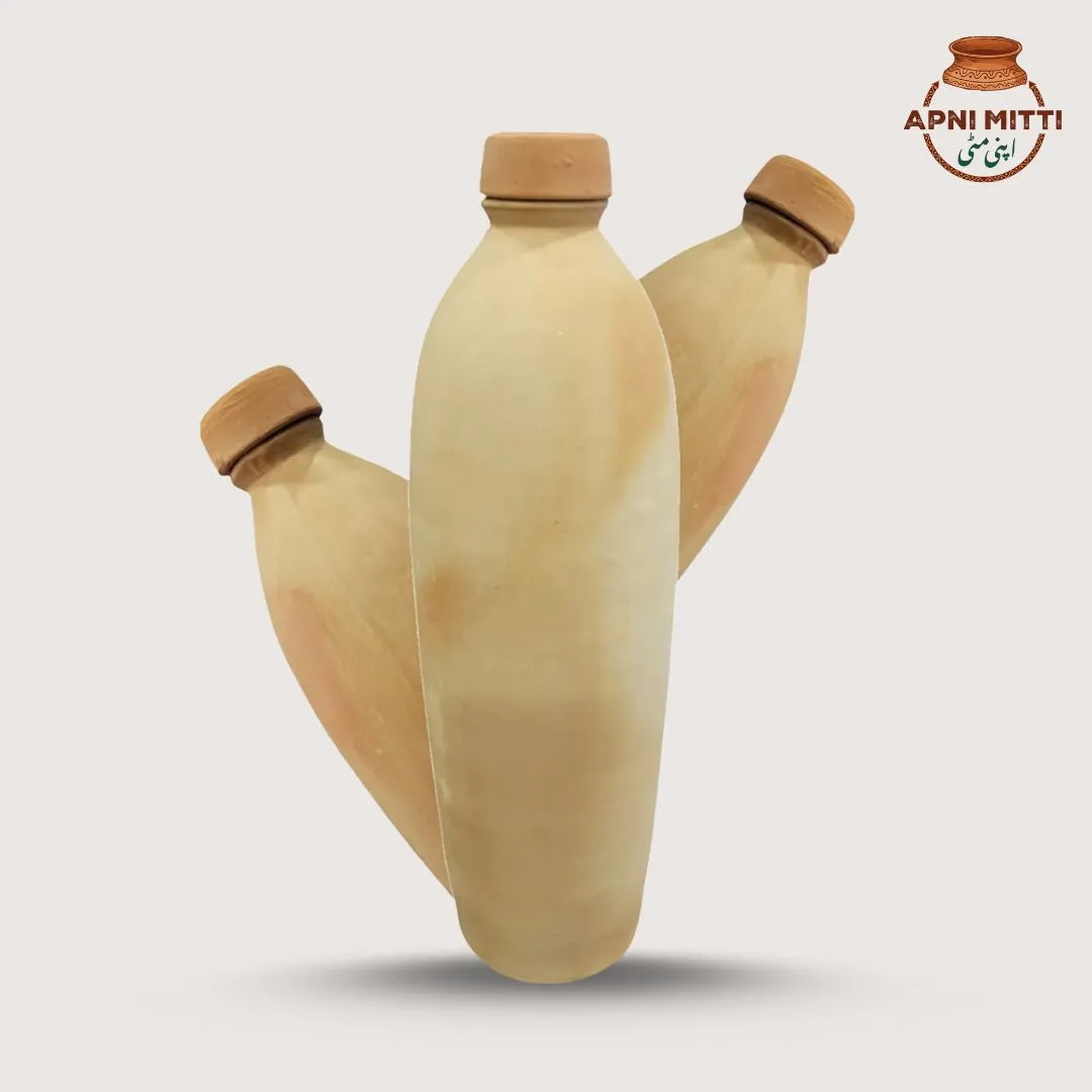 Handcrafted Clay Water Bottle 1000ml - Image 4